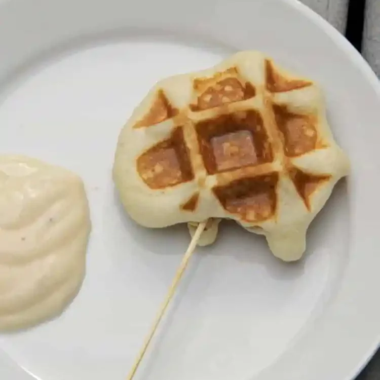 Chicken stuffed waffle pops recipe