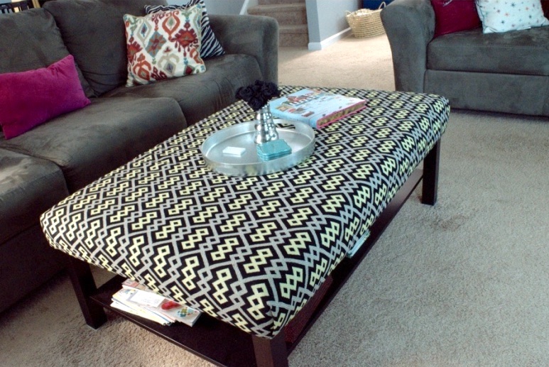 Coffee Table to Upholstered Ottoman