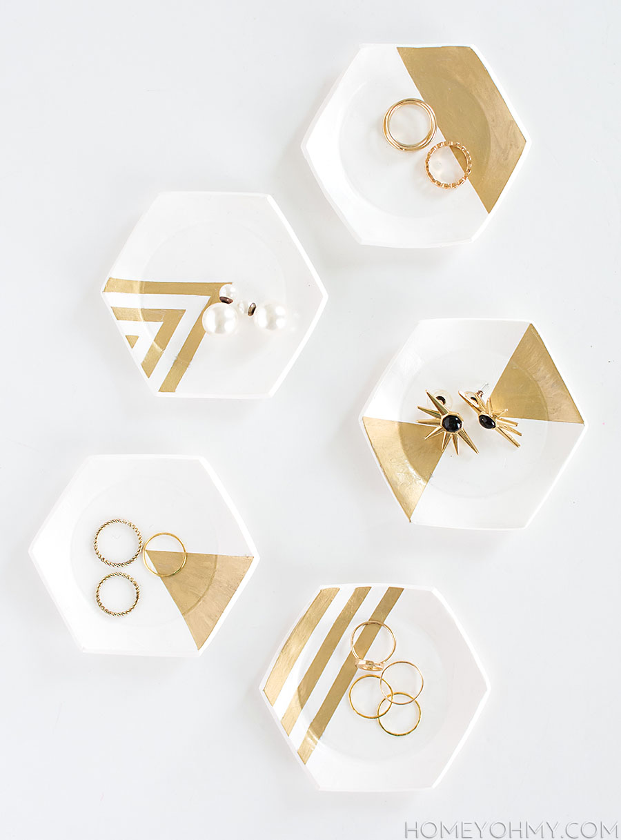 Hexagon ring dishes DIY