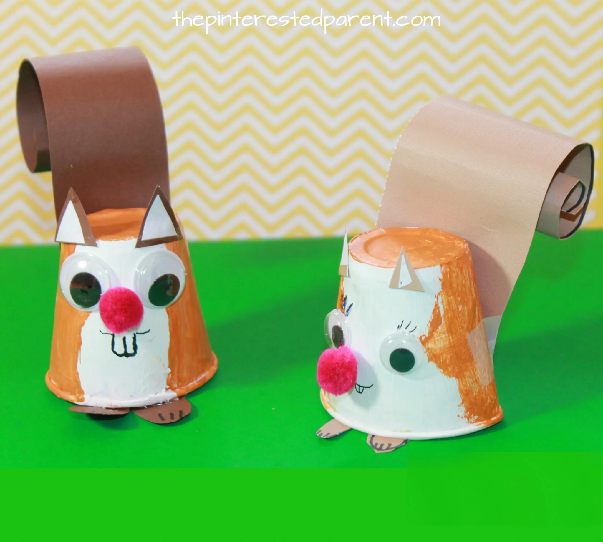 Dixie cup squirrel craft