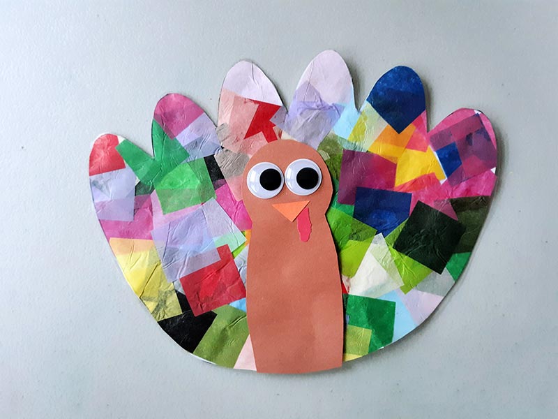 Turkey Tissue Paper Suncatcher