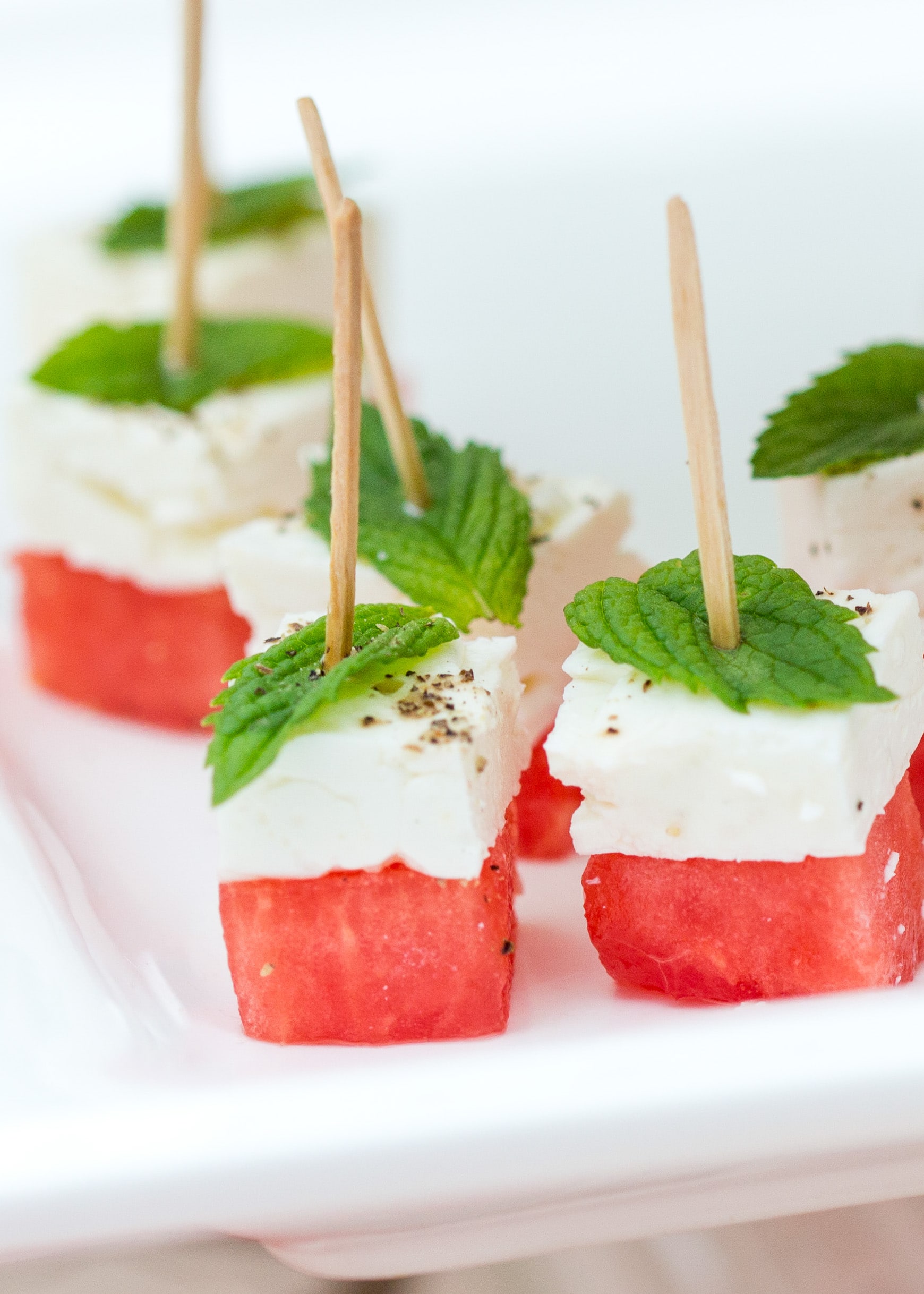 watermelon & feta appetizers