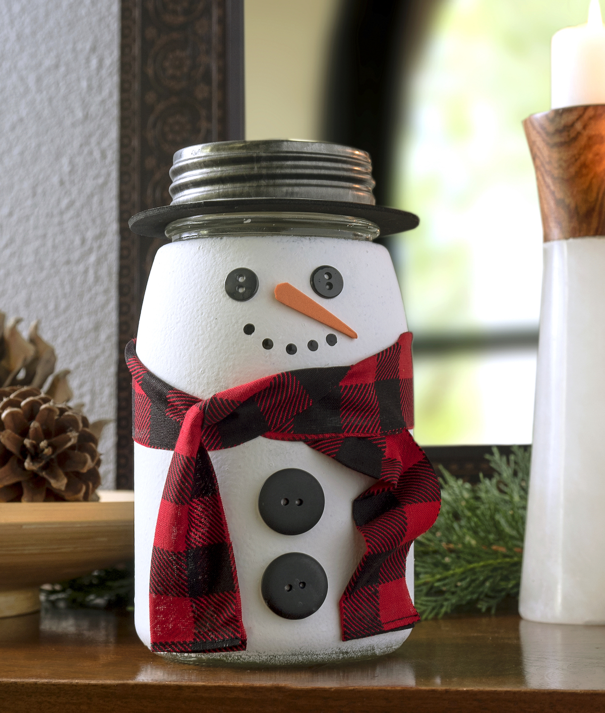 mason jar snowman