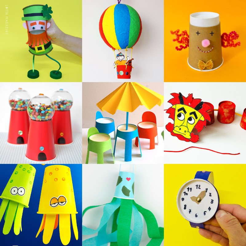 Origami Paper Cup & Ball Game - Red Ted Art - Kids Crafts