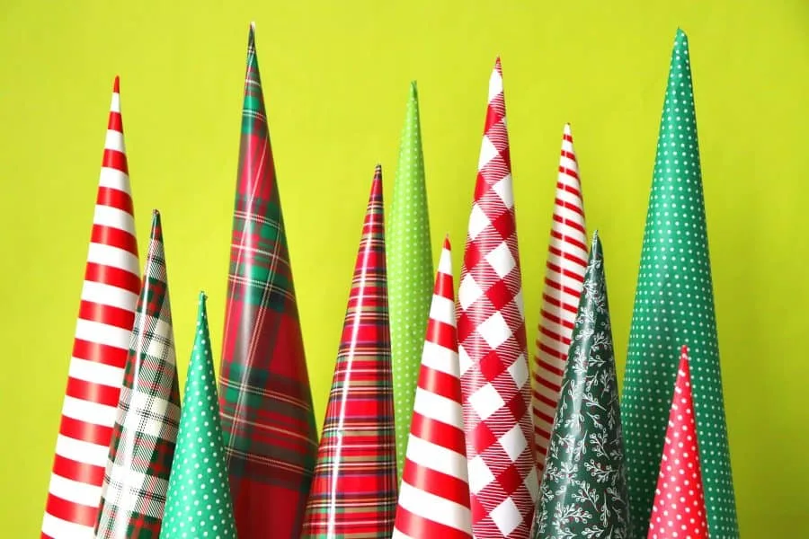 Wrapping Paper Christmas Cones