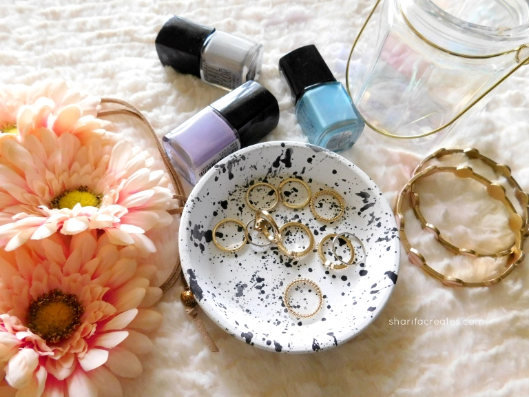 splatter paint ring tray