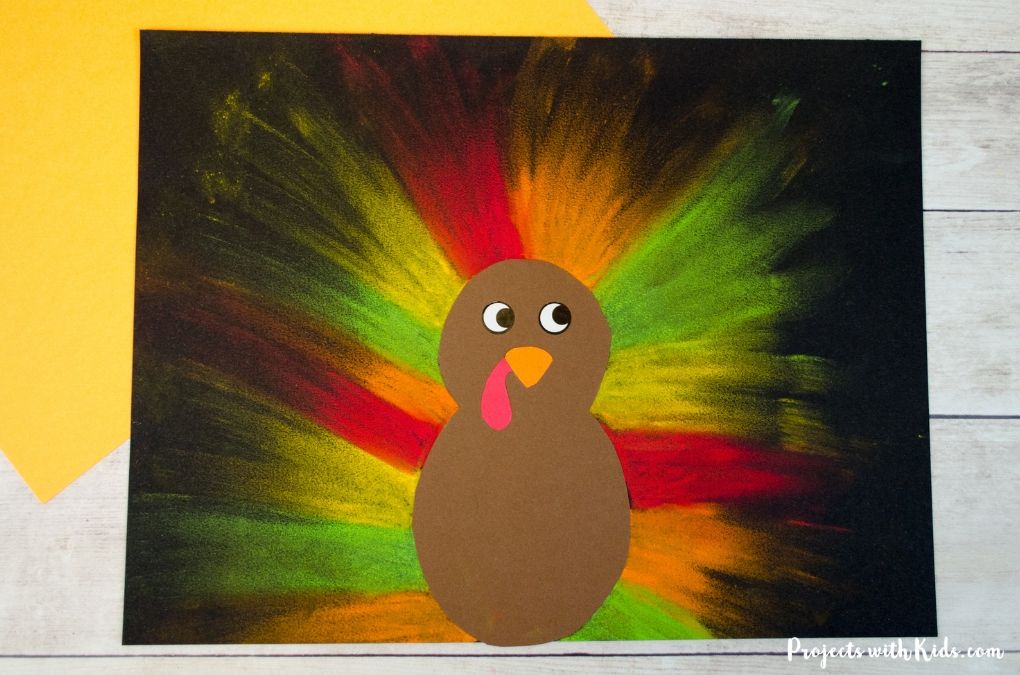 Colorful Chalk Pastel Turkey