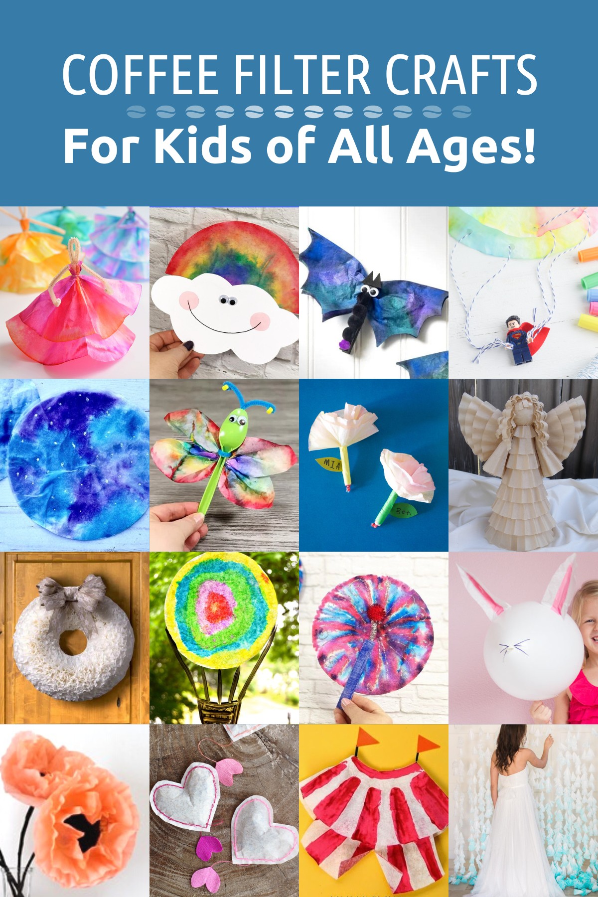 Coffee Filter Crafts for kids of all ages