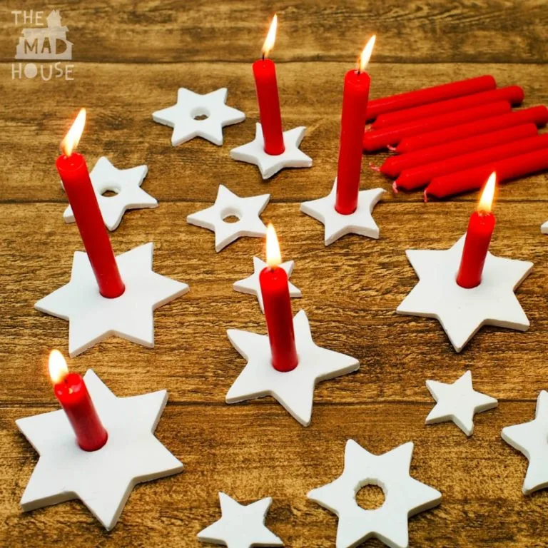 DIY Clay Star Candle Holders