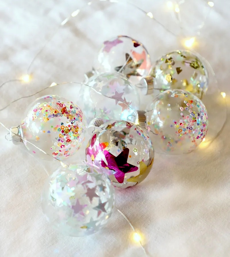 DIY Star Confetti Ornaments