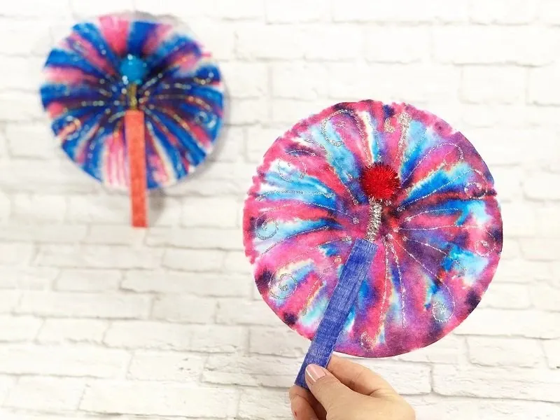 coffee filter fireworks for the fourth of july