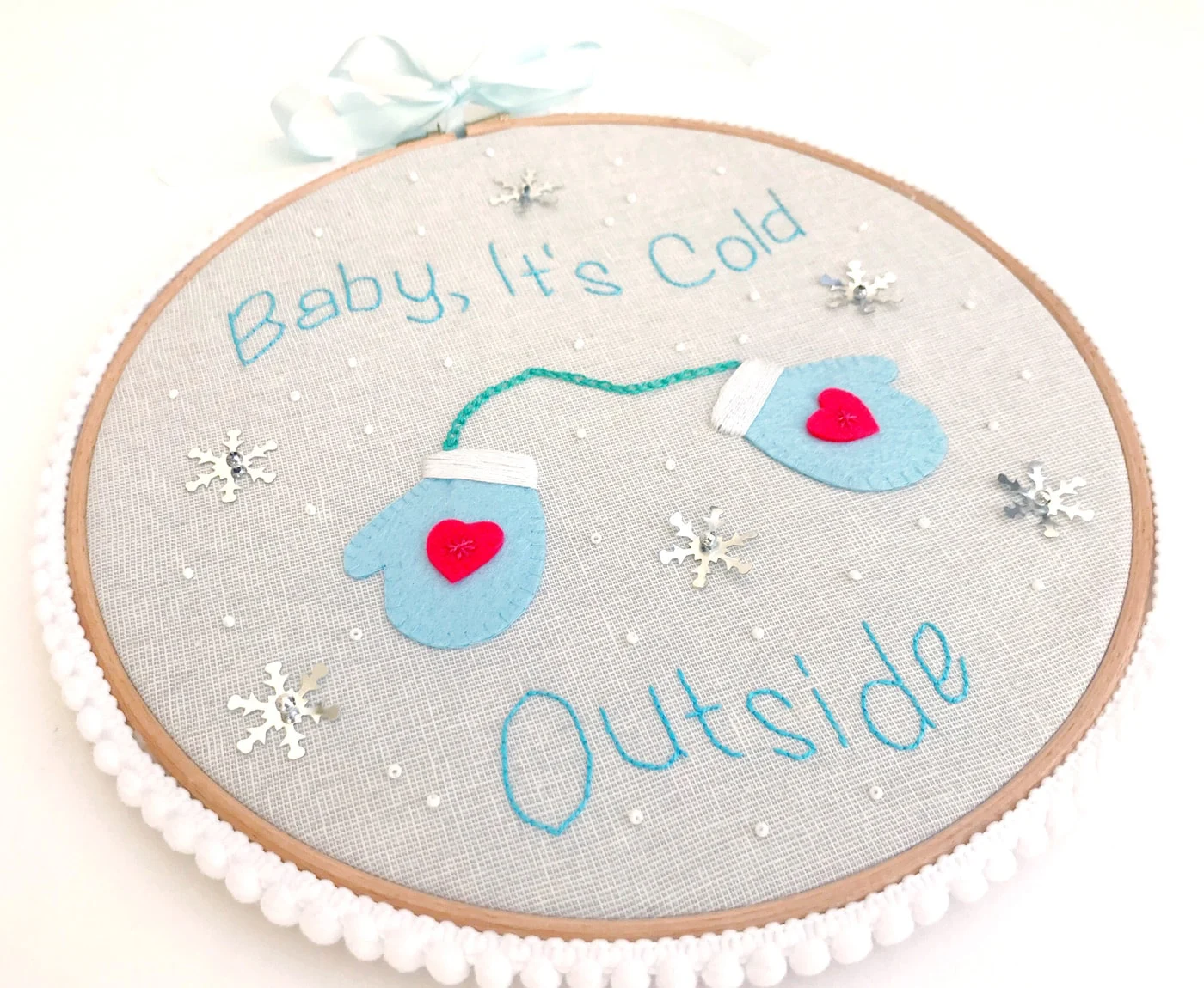 Free Winter Themed Hand Embroidery Pattern