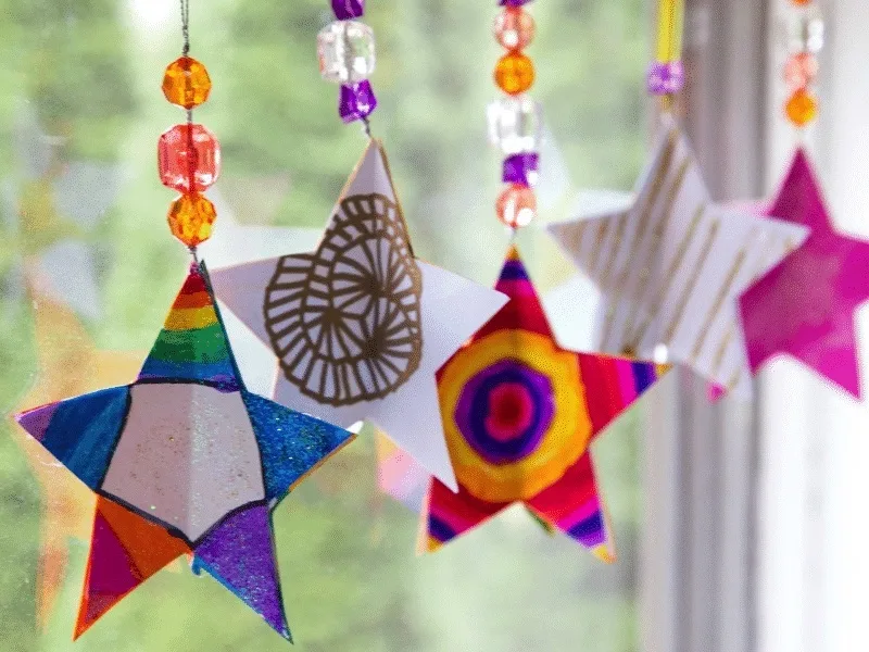 How to Make 3D Paper Star Ornaments