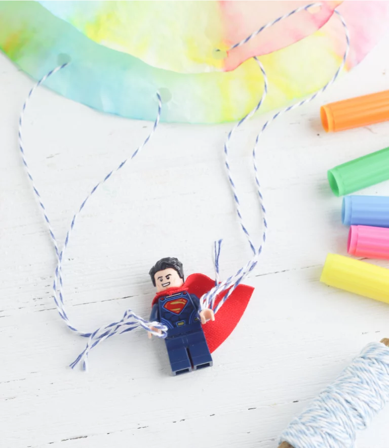 LEGO superhero parachute craft