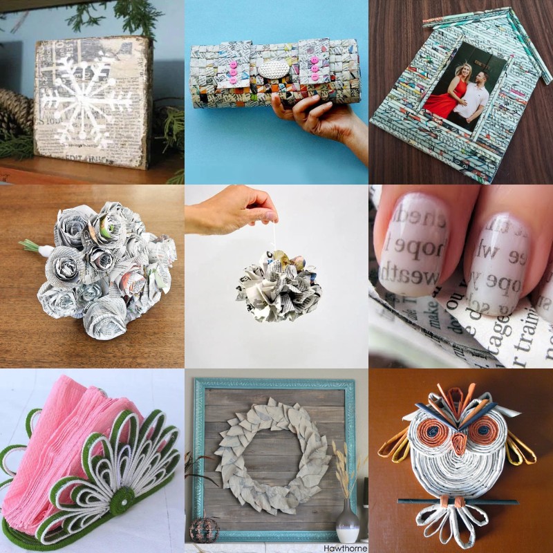 25+ Newspaper Crafts for Adults - DIY Candy