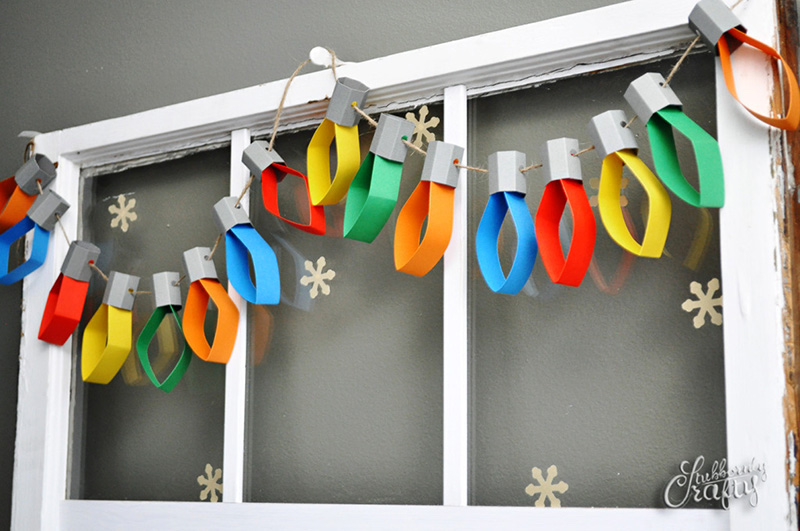 Paper Christmas Lights Garland