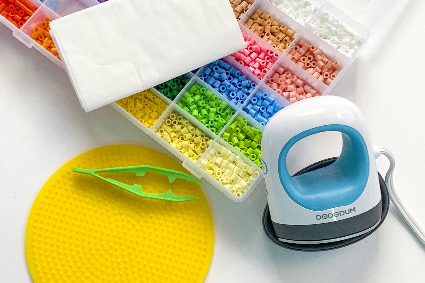 Three-Color Plastic Fuse Beads Tweezers Handmake Beads Crafts