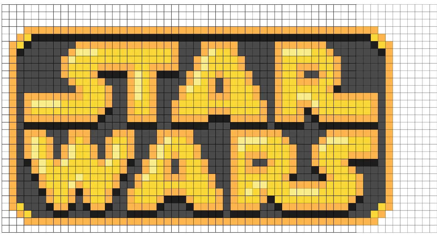 Star Wars logo perler bead pattern