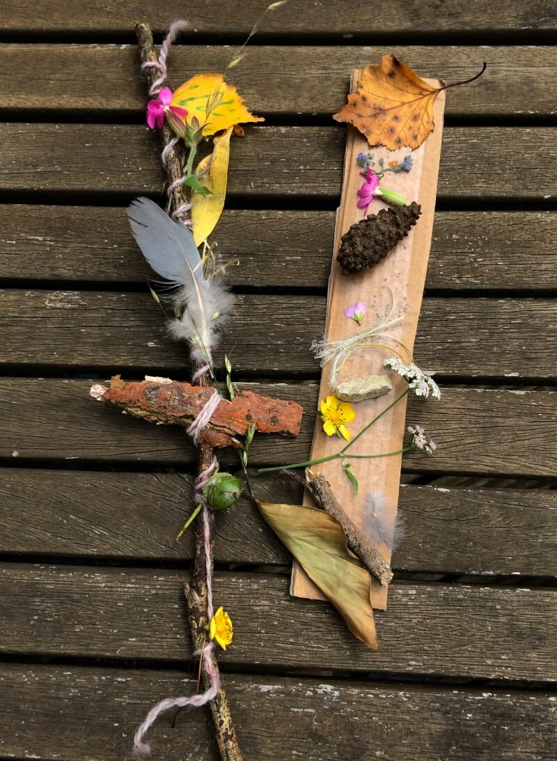 winter nature craft: create a journey stick