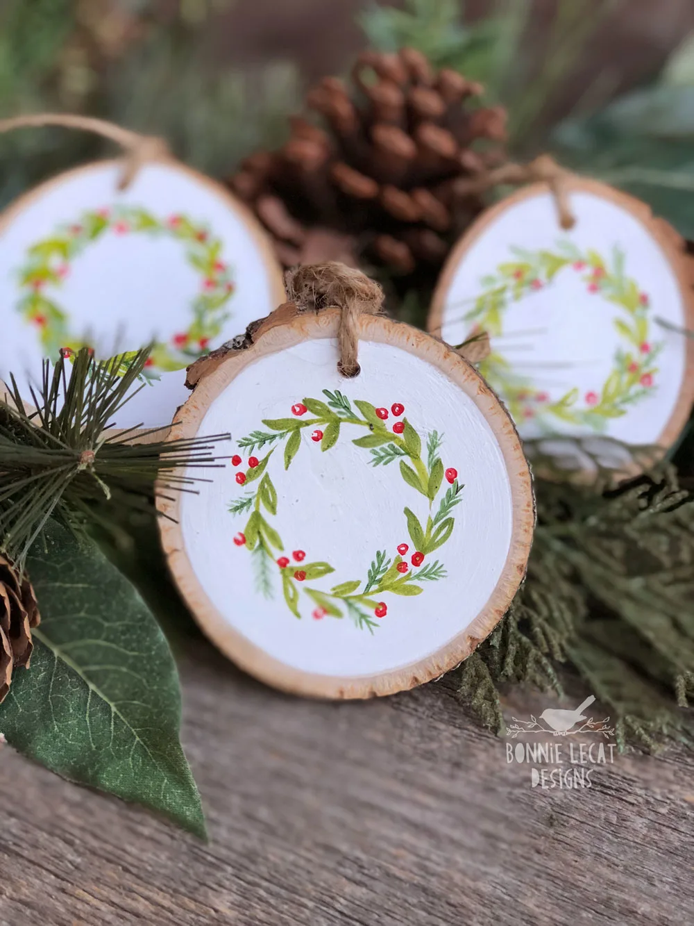 Hand Painted Christmas Wreath