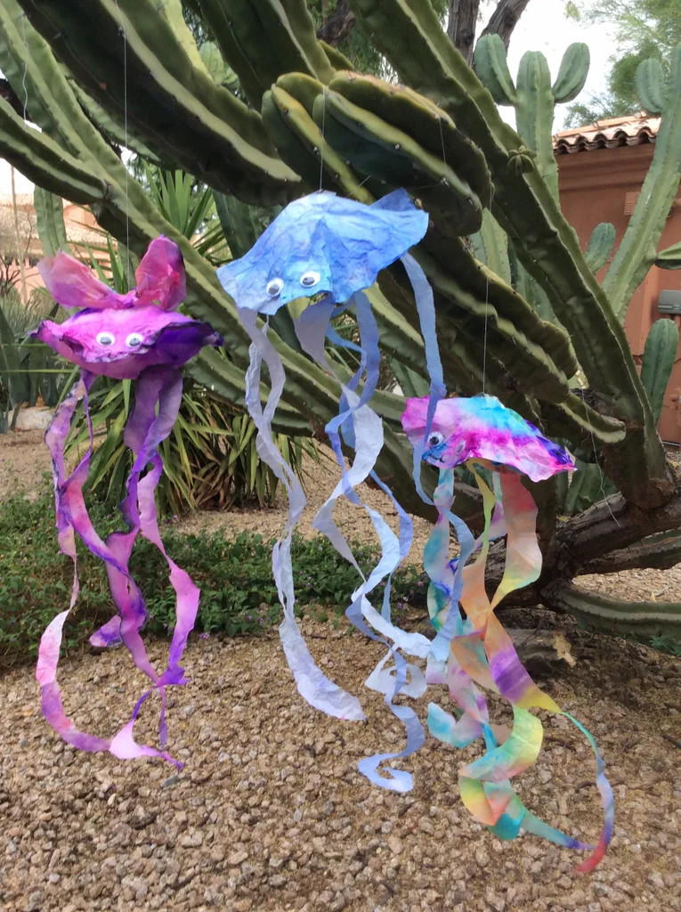 coffee filter jellyfish craft