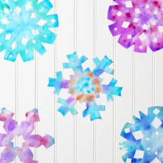 coffee filter snowflake craft