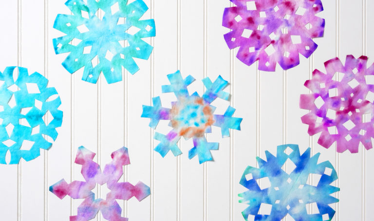 coffee filter snowflake craft