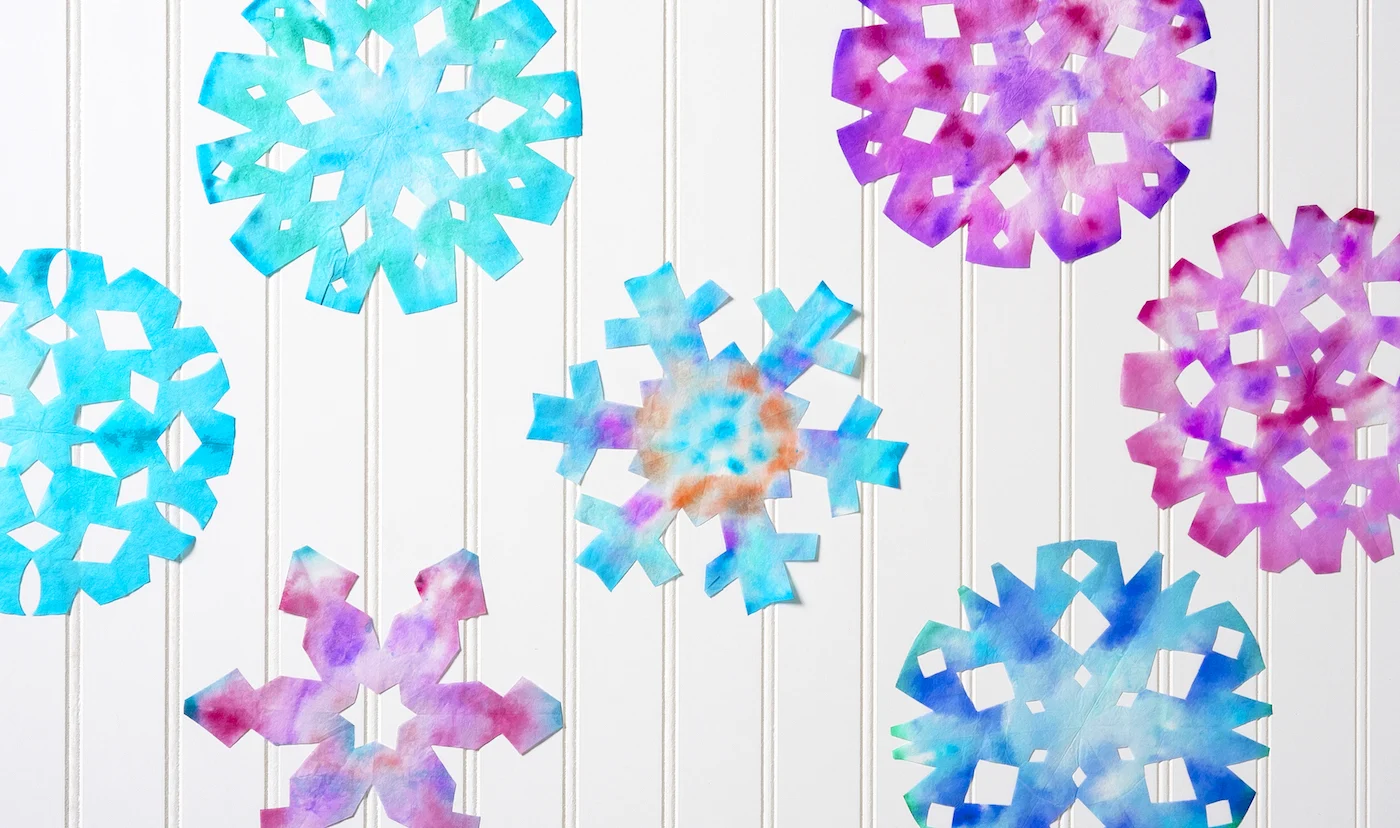 How to Make Coffee Filter Snowflakes