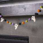 felt ball garland halloween