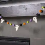 felt ball garland halloween