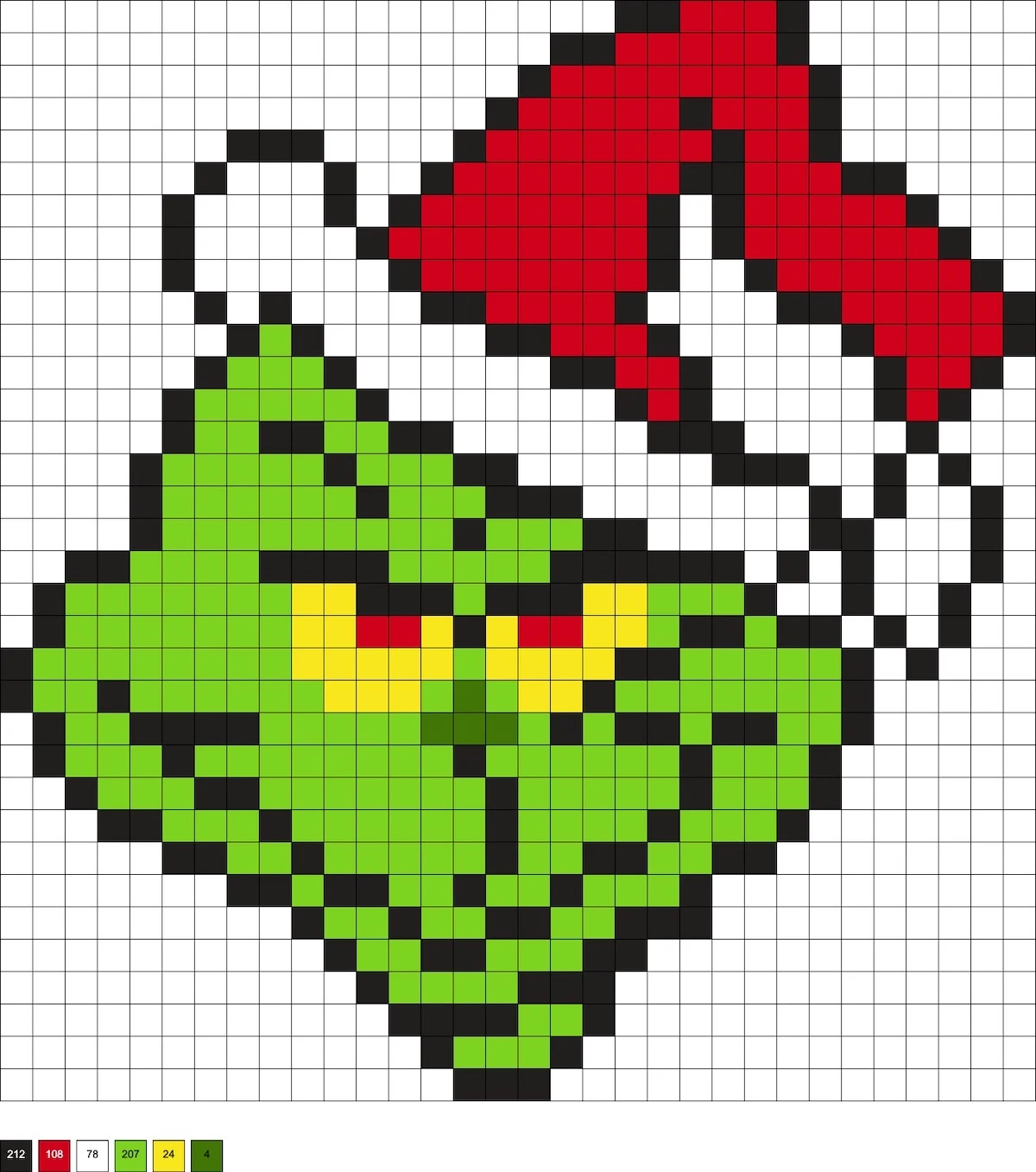 grinch perler pattern