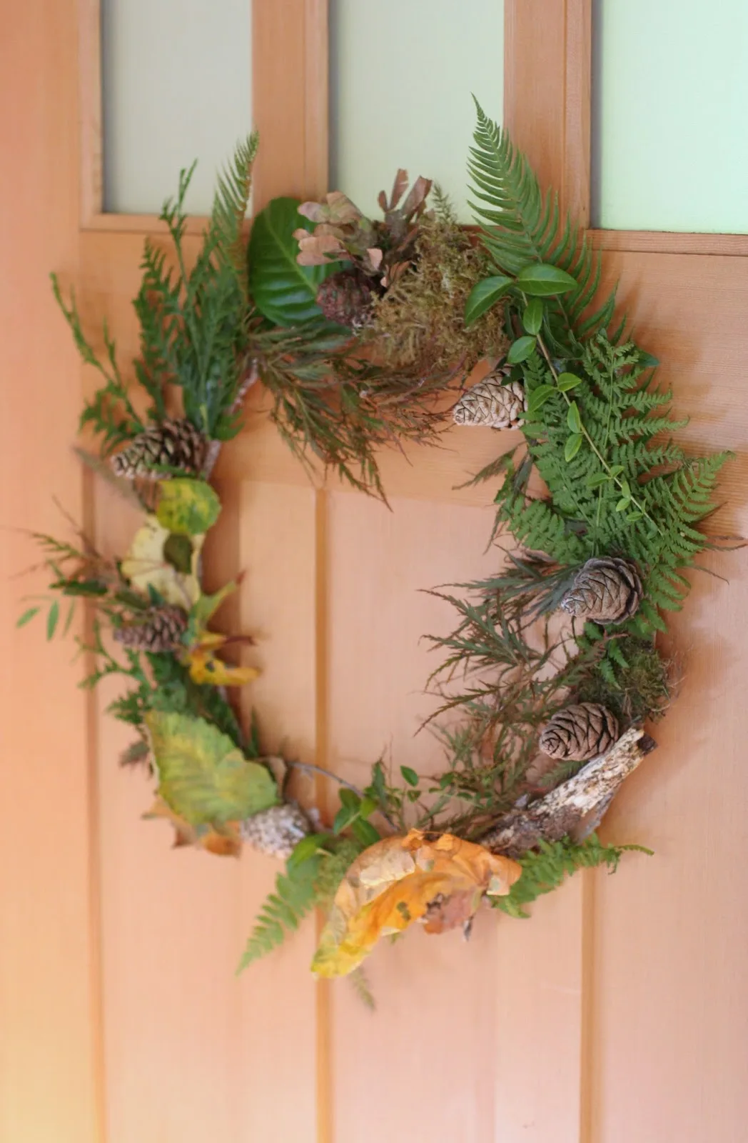 how to make a fall nature wreath