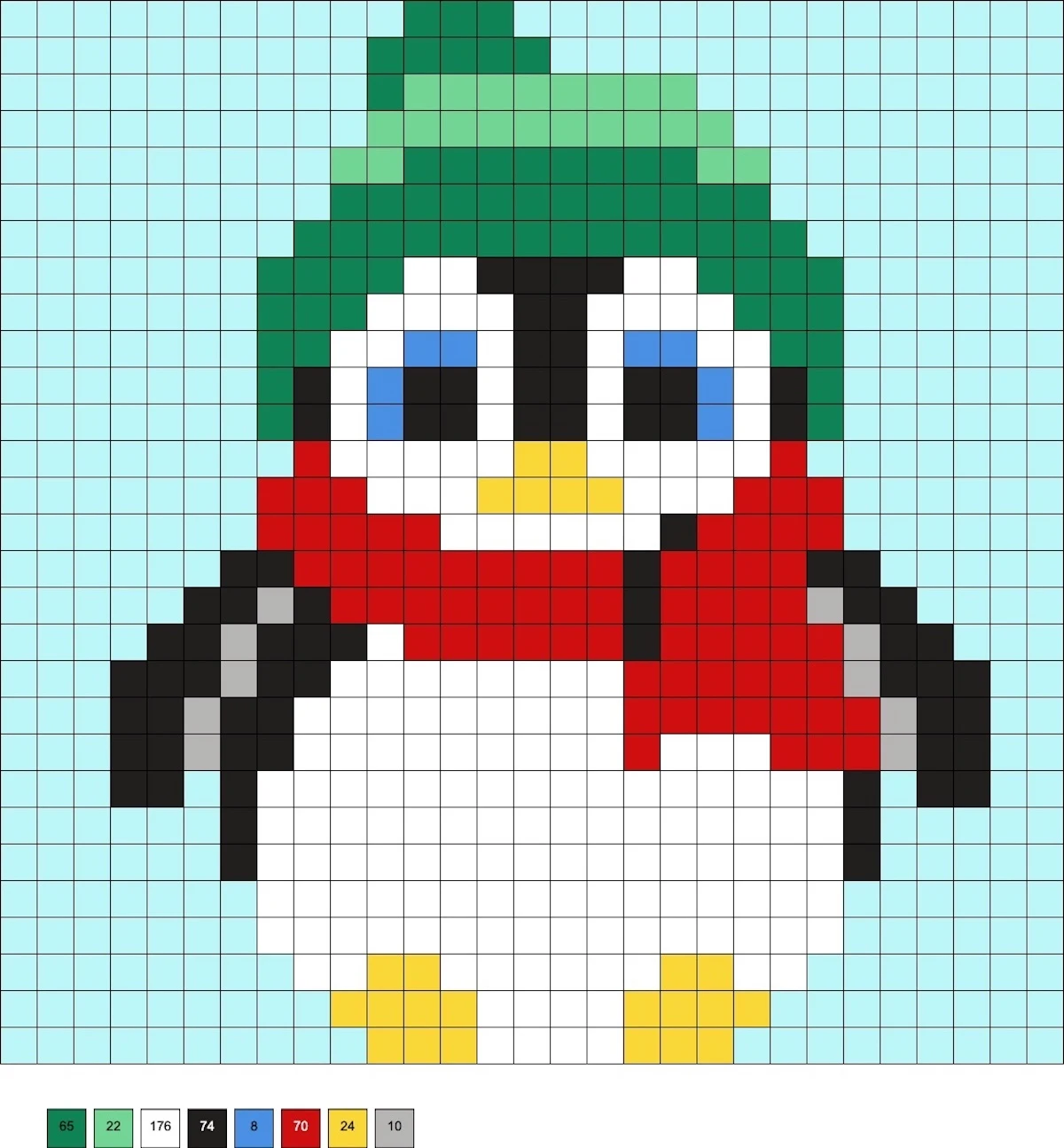 penguin hama beads