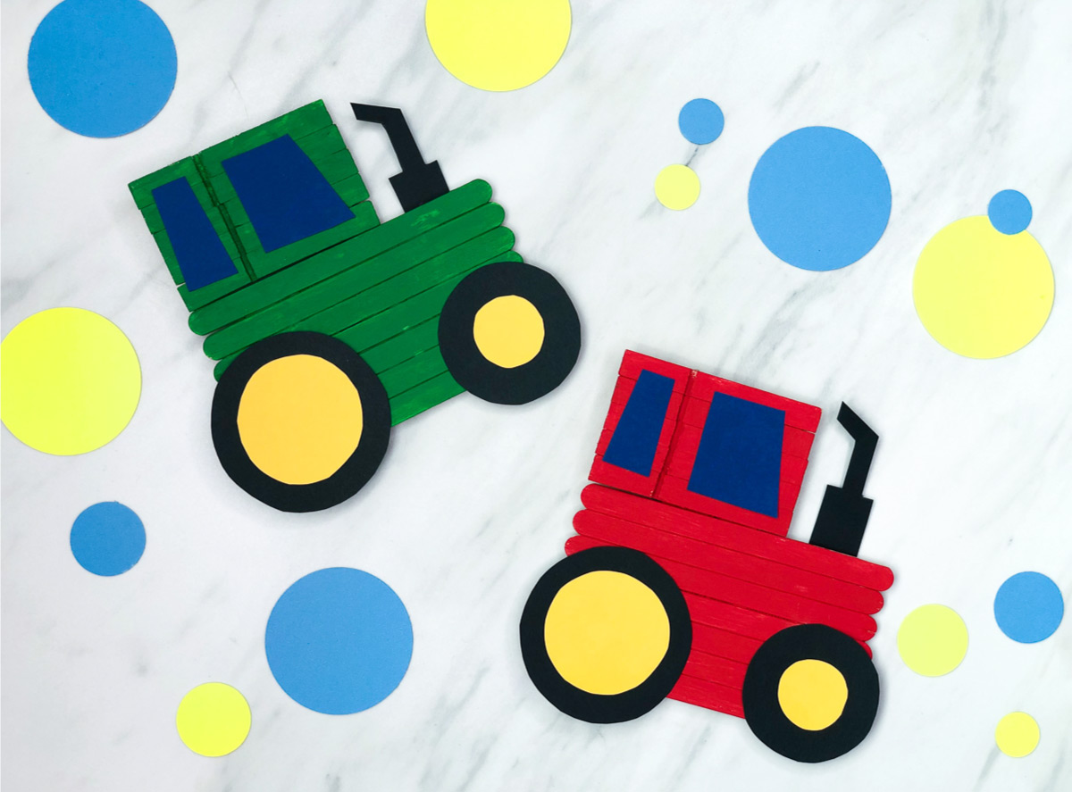 Tractor Popsicle Stick Craft