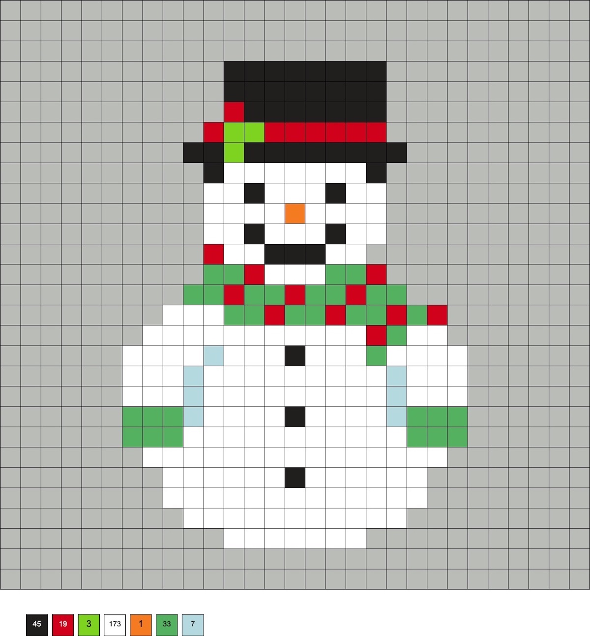 snowman perler beads