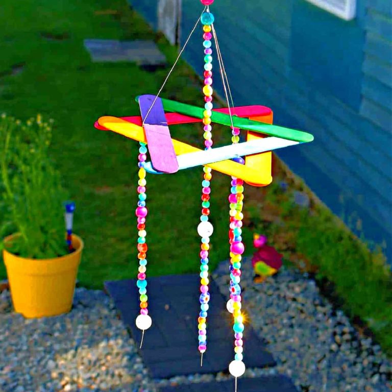 Easy Beaded Rainbow Wind Chime