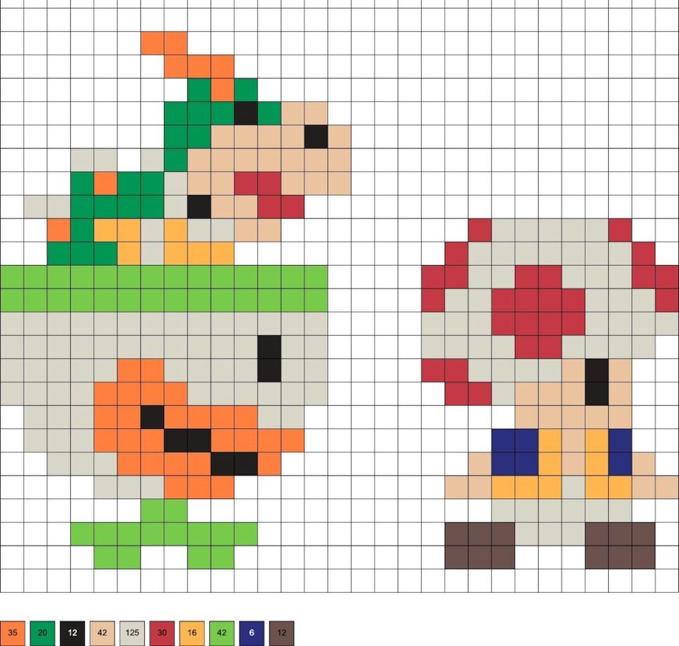 Super Mario Perler Beads (30+ Free Patterns!) - Diy Candy