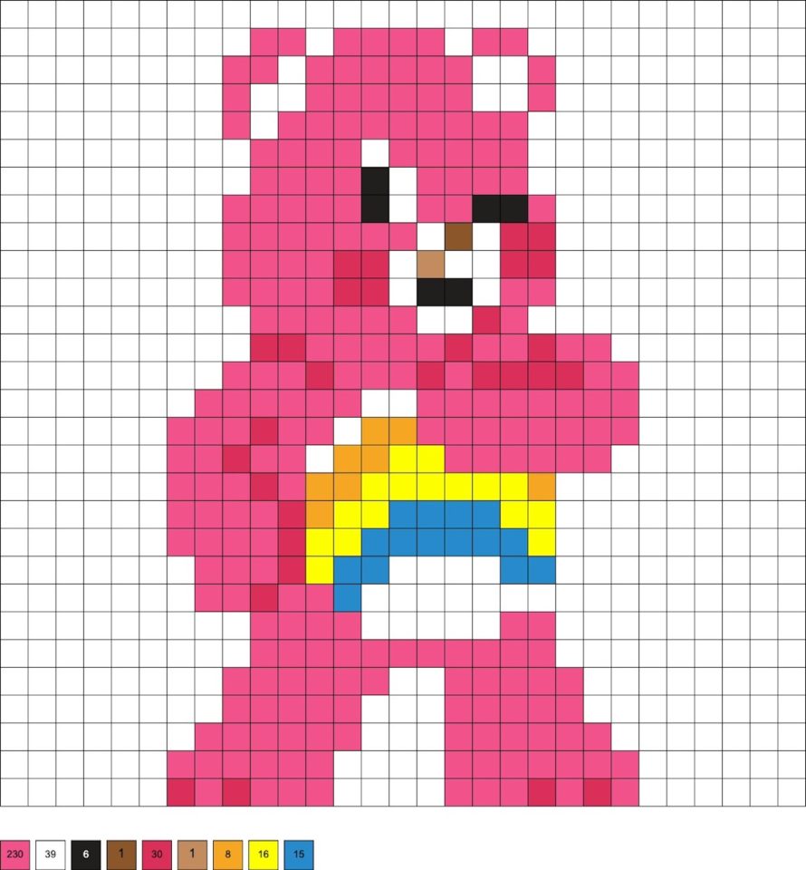 Care Bear Perler Beads (20+ Free Patterns!) - DIY Candy