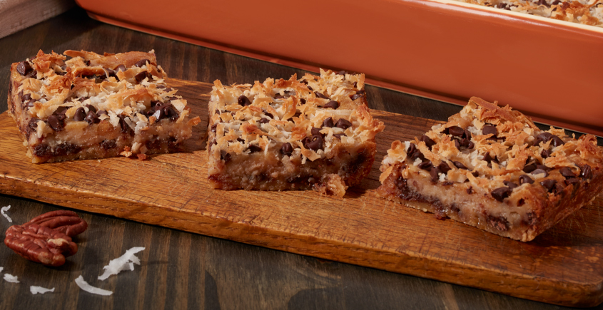 Coconut pecan bars from Jiffy