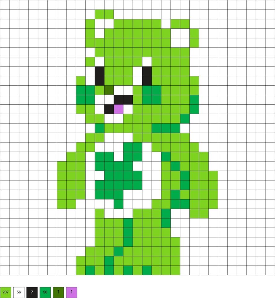 Care Bear Perler Beads (20+ Free Patterns!) - DIY Candy