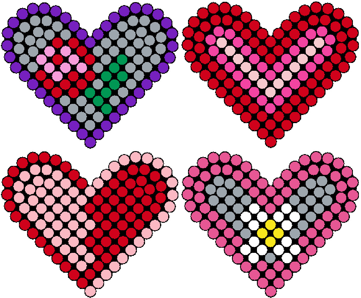 Heart shaped perler beads