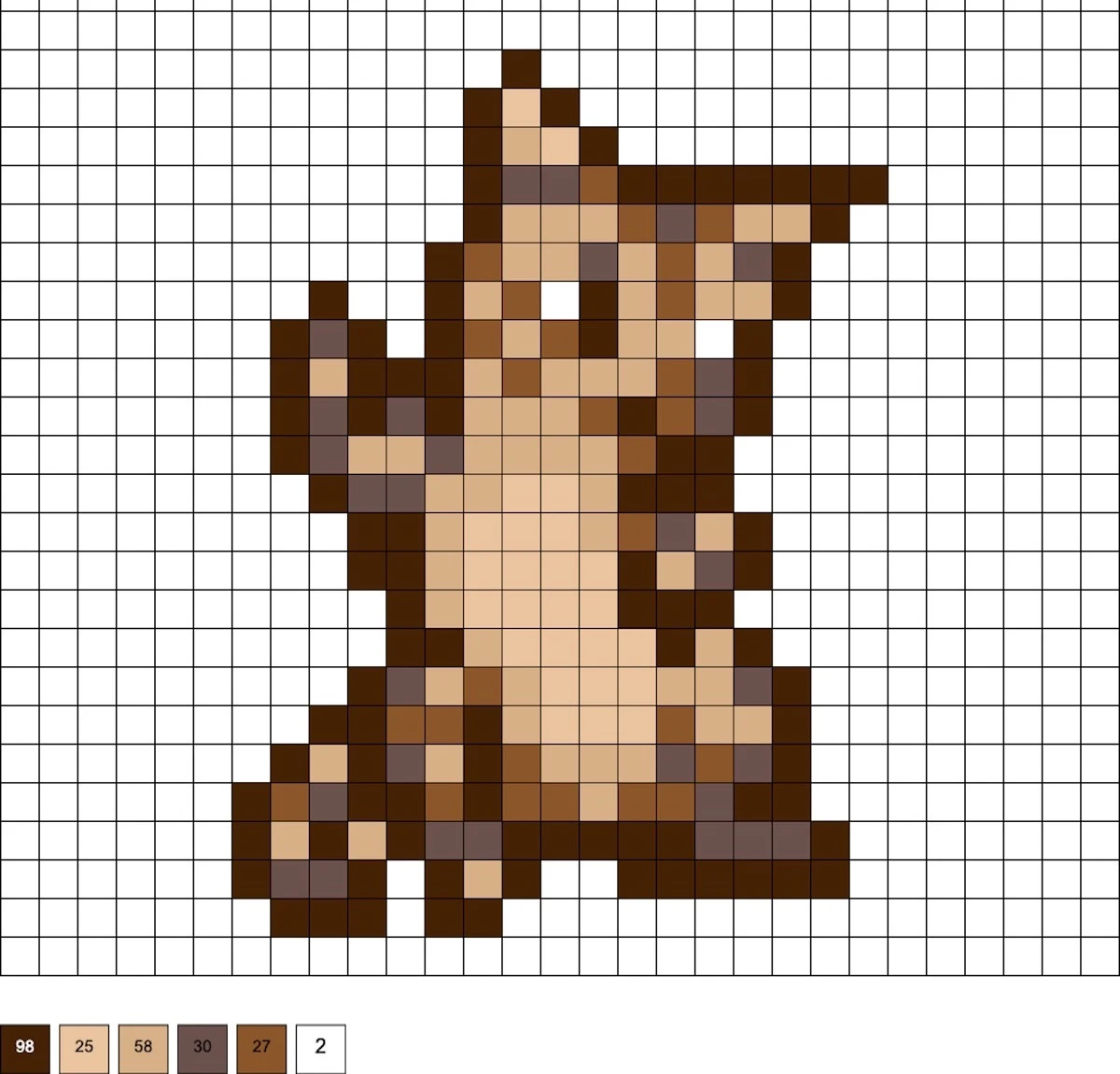 brown calico cat perler beads