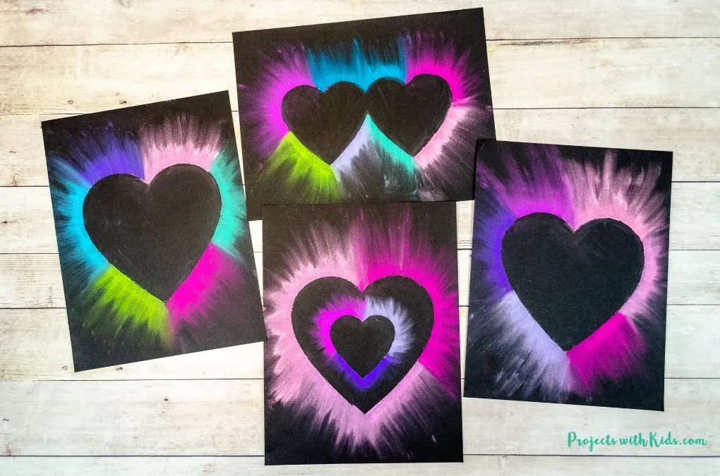 Easy Chalk Pastel Heart Art