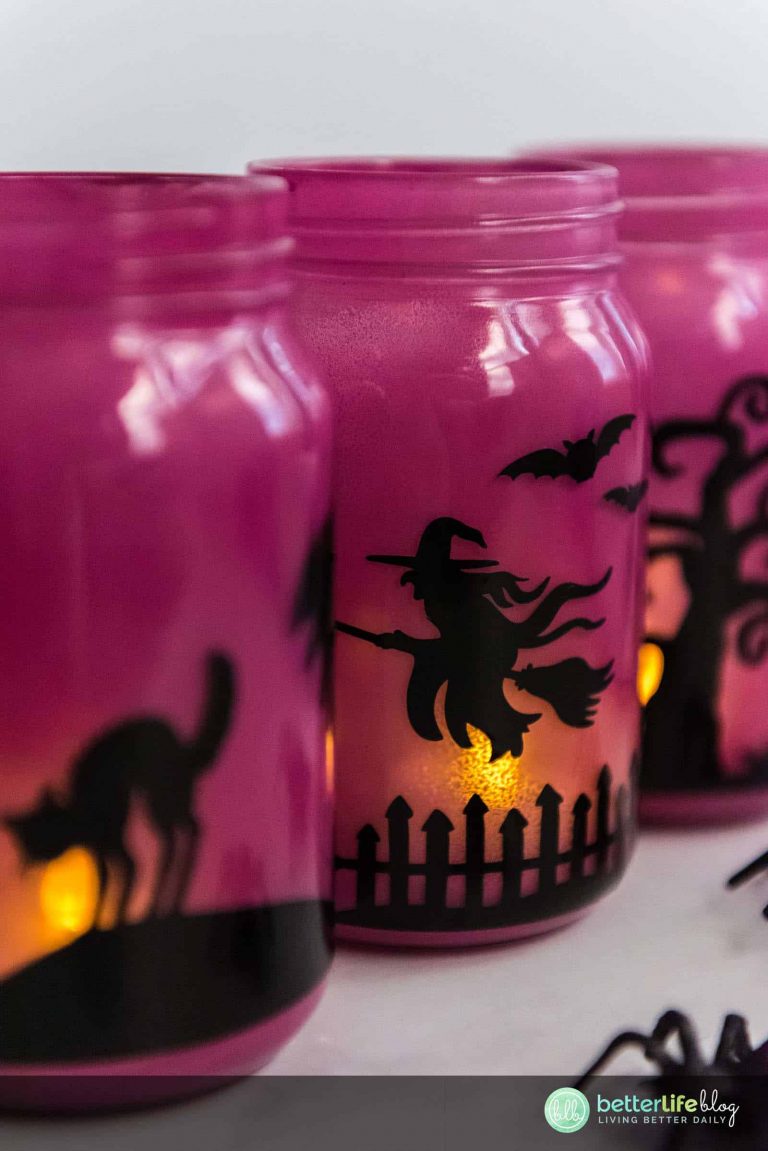 cricut spooky scene luminaries