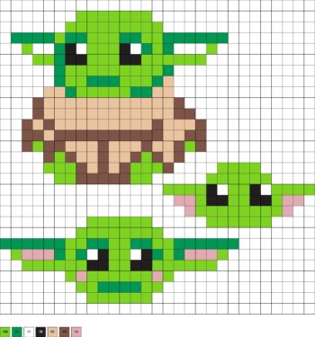 Baby Yoda Perler Beads (10+ Free Patterns!) - DIY Candy