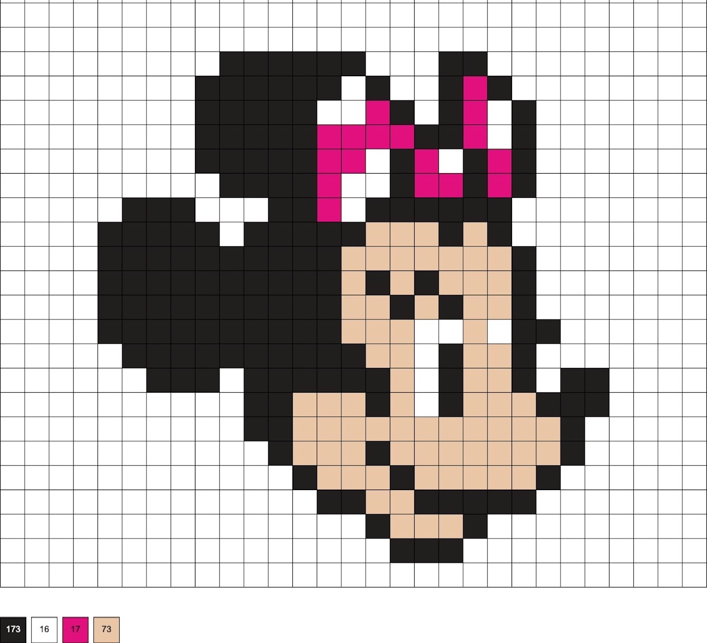 minnie mouse perler beads