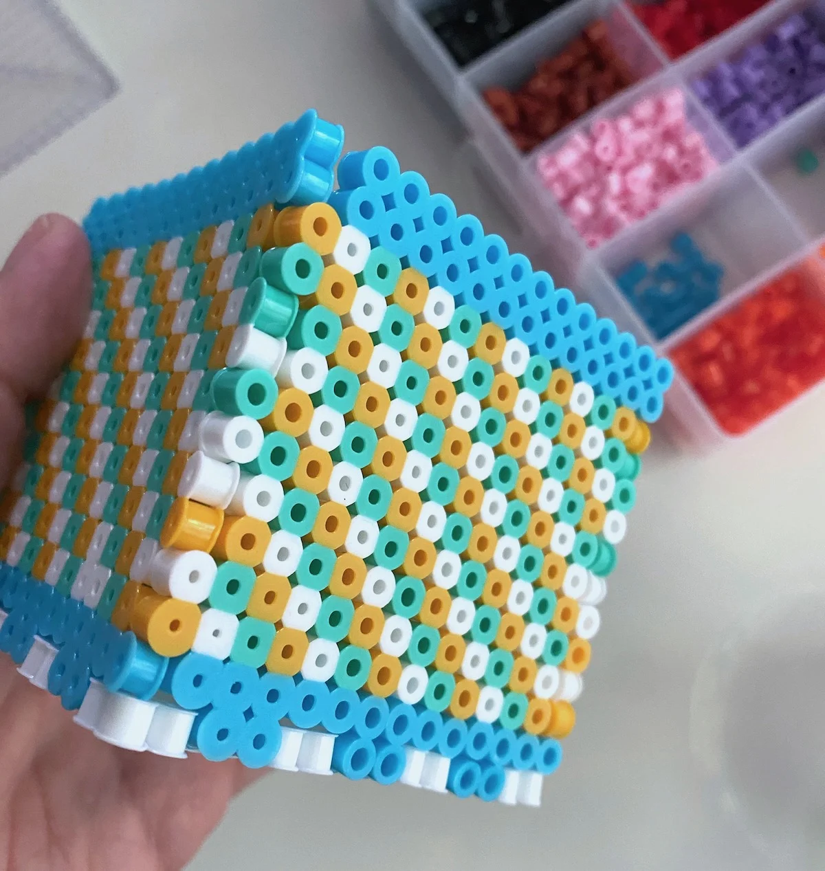 perler beads 3d box
