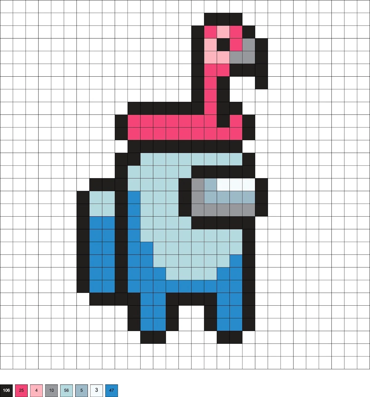 pool toy Among Us perler pattern