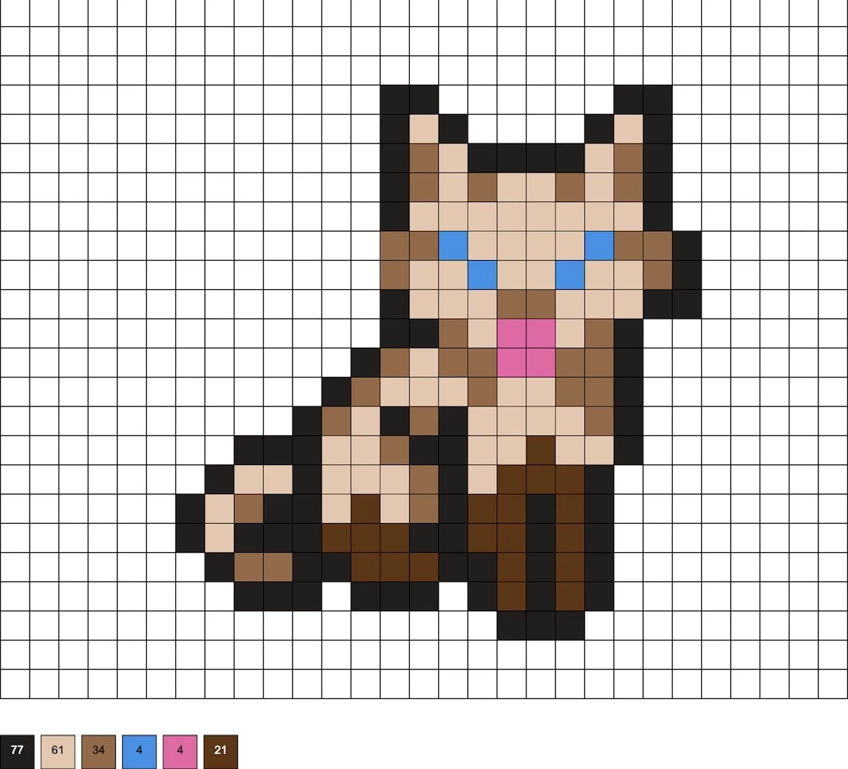 Cat Perler Beads, Easy Perler Bead Cat Patterns, EASY CAT PERLER BEADS -  so cute! 🐱 Instructions >>  By One Little Project