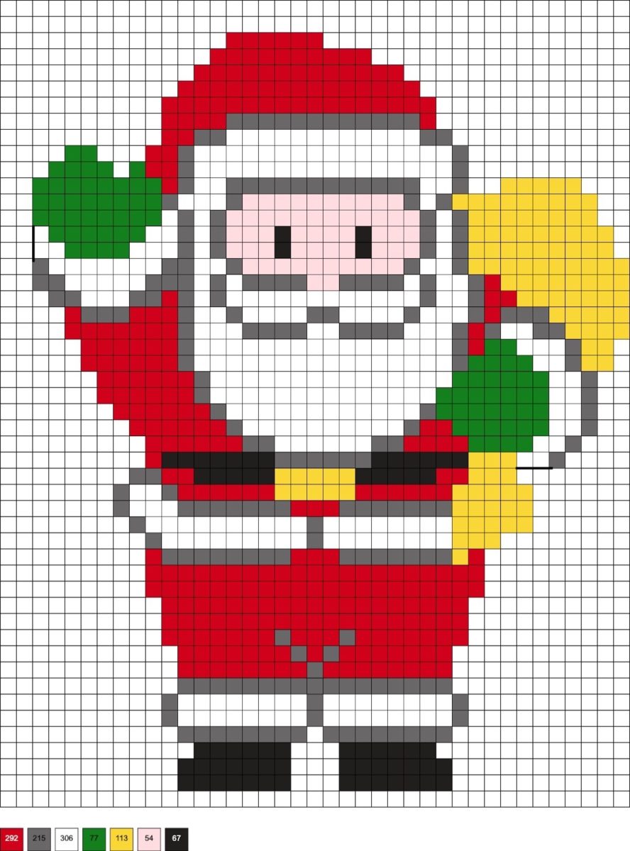 Santa Perler Beads (Free Christmas Patterns!) - DIY Candy